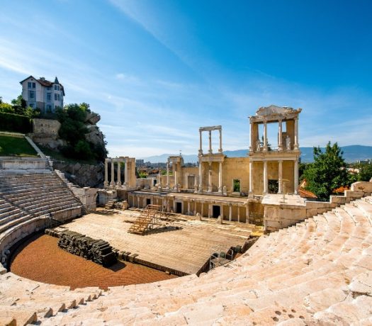 Ruines romaines a Plovdiv en Bulgarie