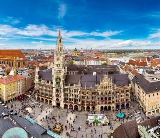 Munich - vue panoramique sur la vieille ville