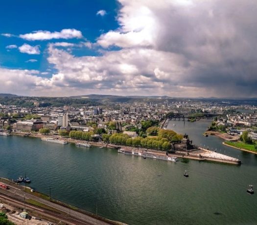 Coblence - vue panoramique depuis la forteresse d'Ehrenbreitstein