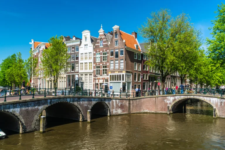 Au cœur du commerce floral et des canaux d'Amsterdam - Image